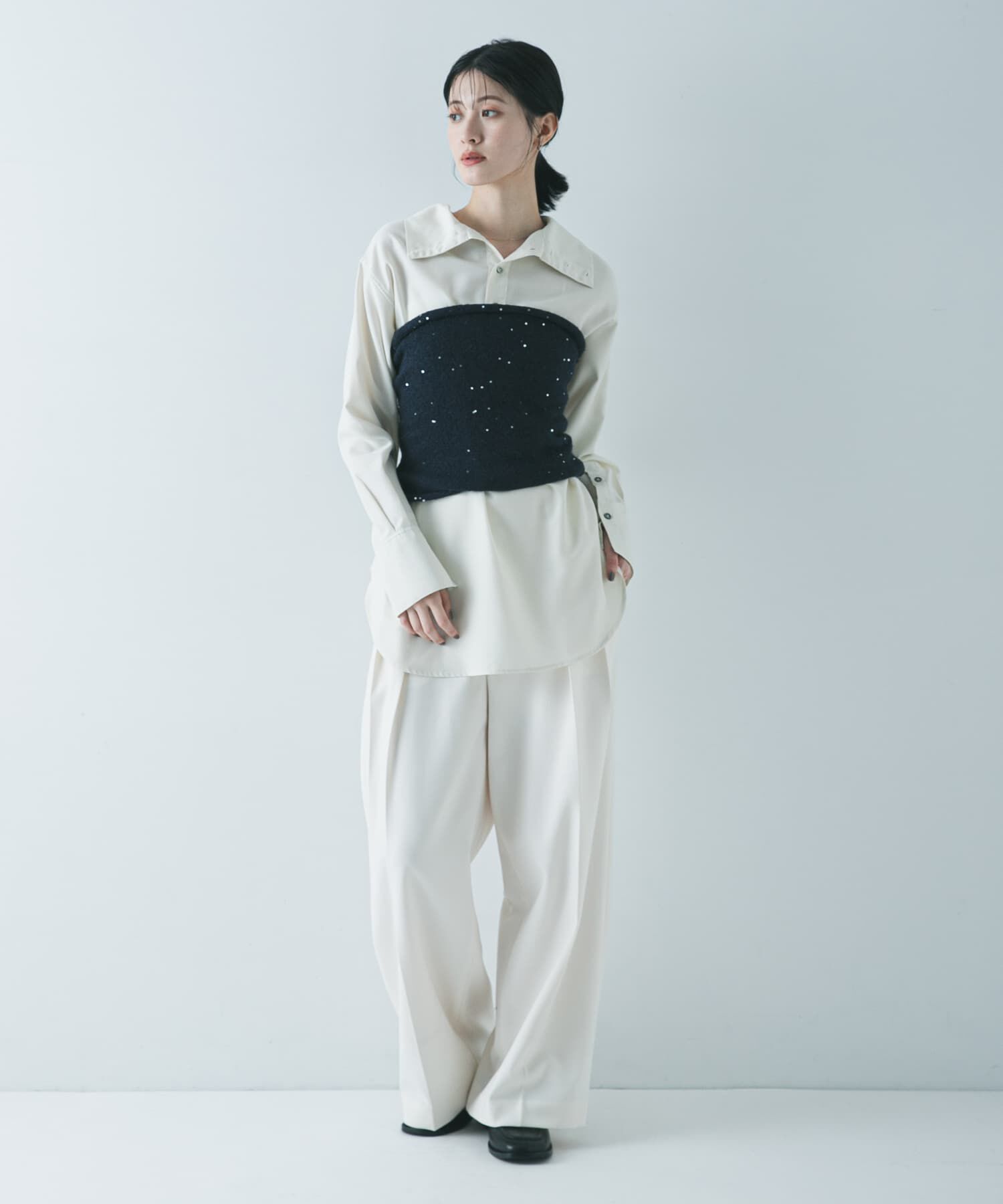 URBAN RESEARCH「スパンコールモヘヤチューブトップ」|チューブトップ|