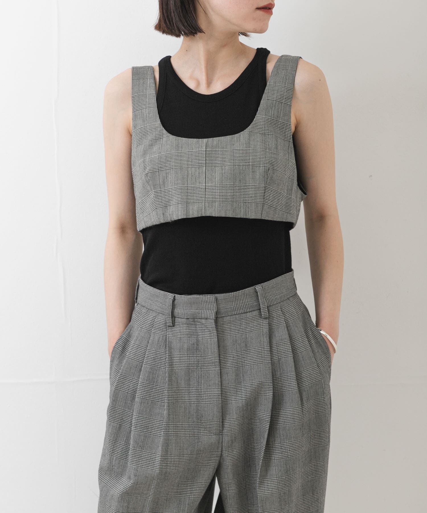URBAN RESEARCH「new basic　HIGH TWIST WOOL BUSTIER」|その他|チェック