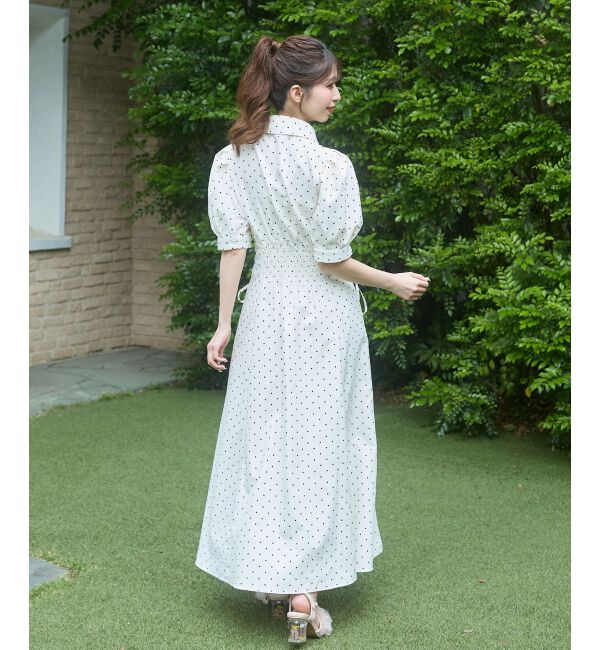  「サイドレースアップシャツワンピース」|ワンピース|