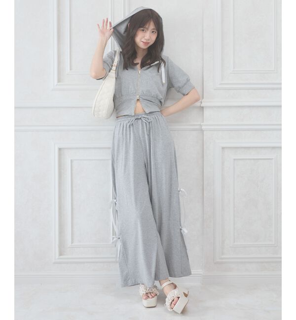  「サイドリボンキラキラロングパンツ」|その他|