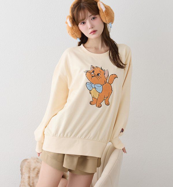 「【おしゃれキャット】ビッグスウェット」|その他|ベージュ