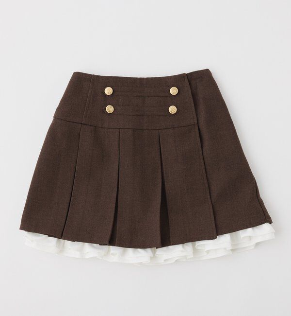  「【SMサイズ展開】ナポレオンプリーツミニスカート」|スカート|