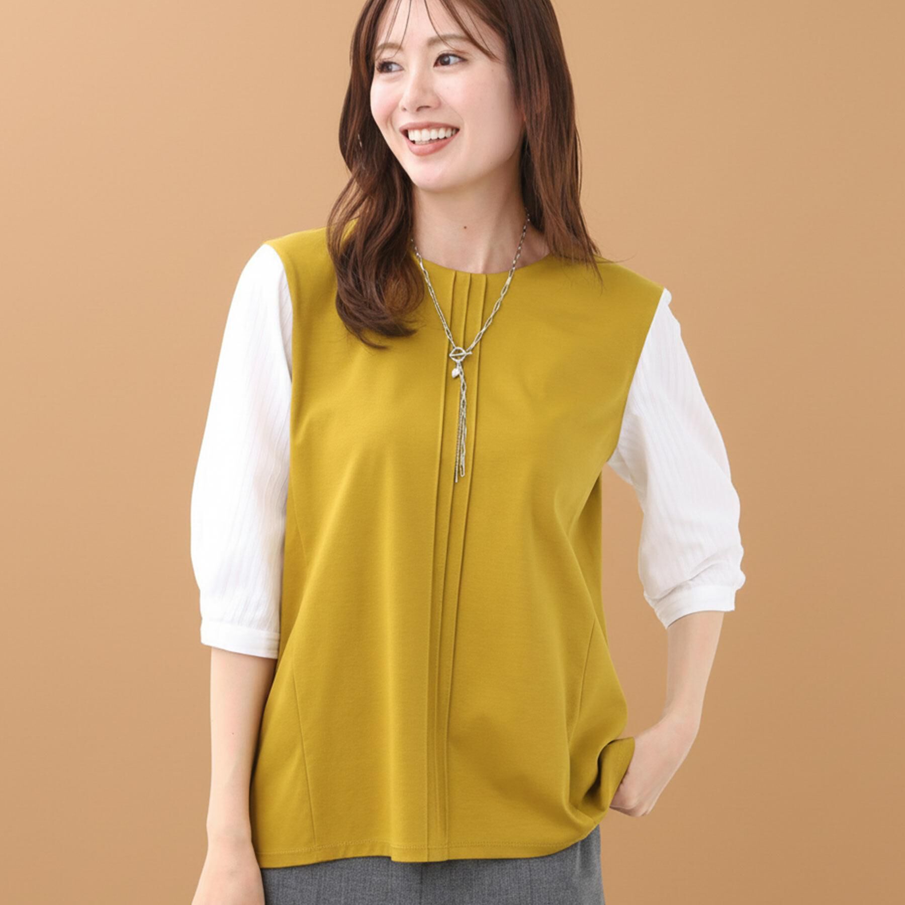 Reflect「【体型カバー／腰周りカバー】長め丈プルオーバージャージ」|Tシャツ・カットソー|オーク(534)