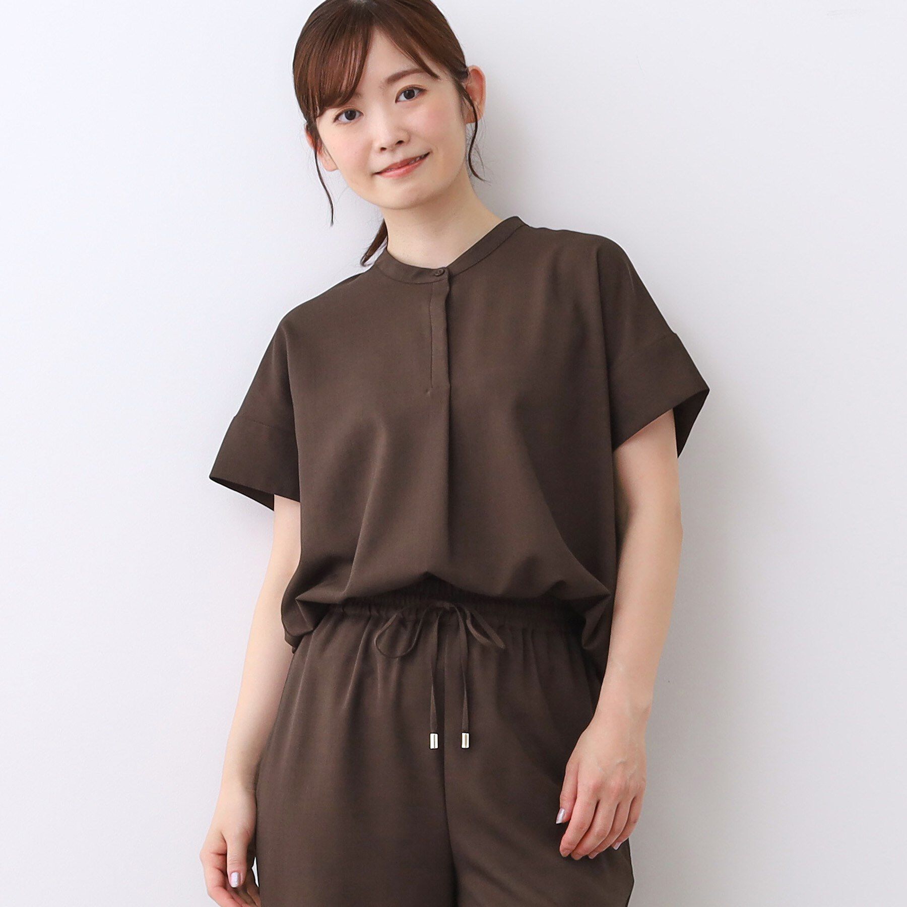 Reflect「【E‐QUALITY／ウエスト総ゴム／セットアップ／単品使いOK◎】ブラウス＋ストレートパンツセット」|スーツ|
