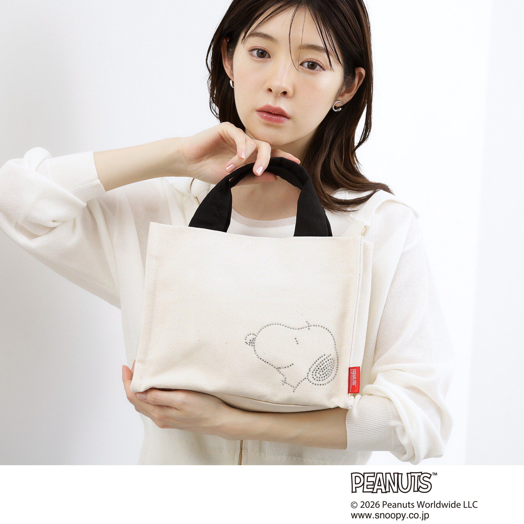grove「【PEANUTS】ラインストーン2WAYトート」|トートバッグ|