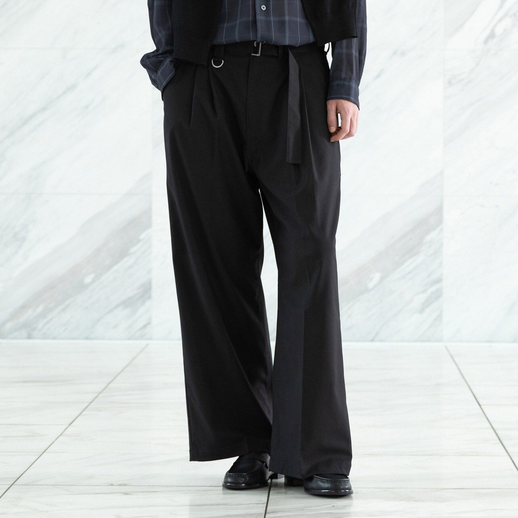 tk.TAKEO KIKUCHI「【別注】Dickies(R)　TRベルテッドパンツ」|その他|ブラック(019)
