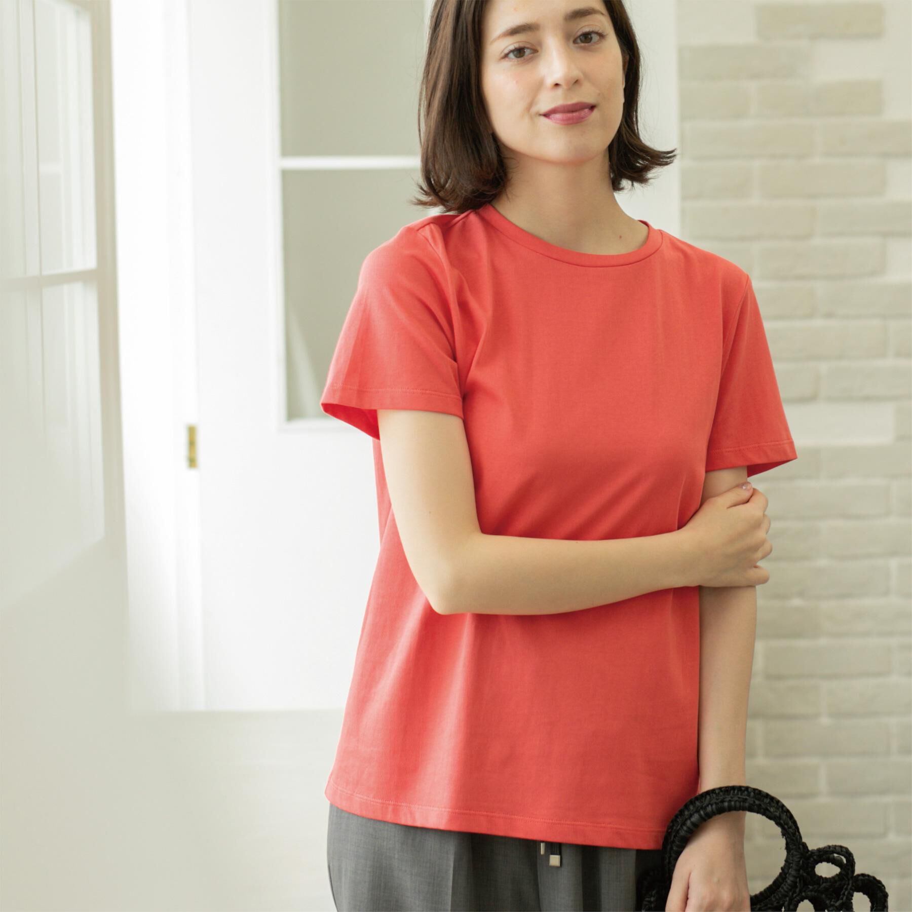 OPAQUE.CLIP「《5色展開》ベーシックTシャツ【洗濯機洗い可／UV／接触冷感】」|Tシャツ・カットソー|