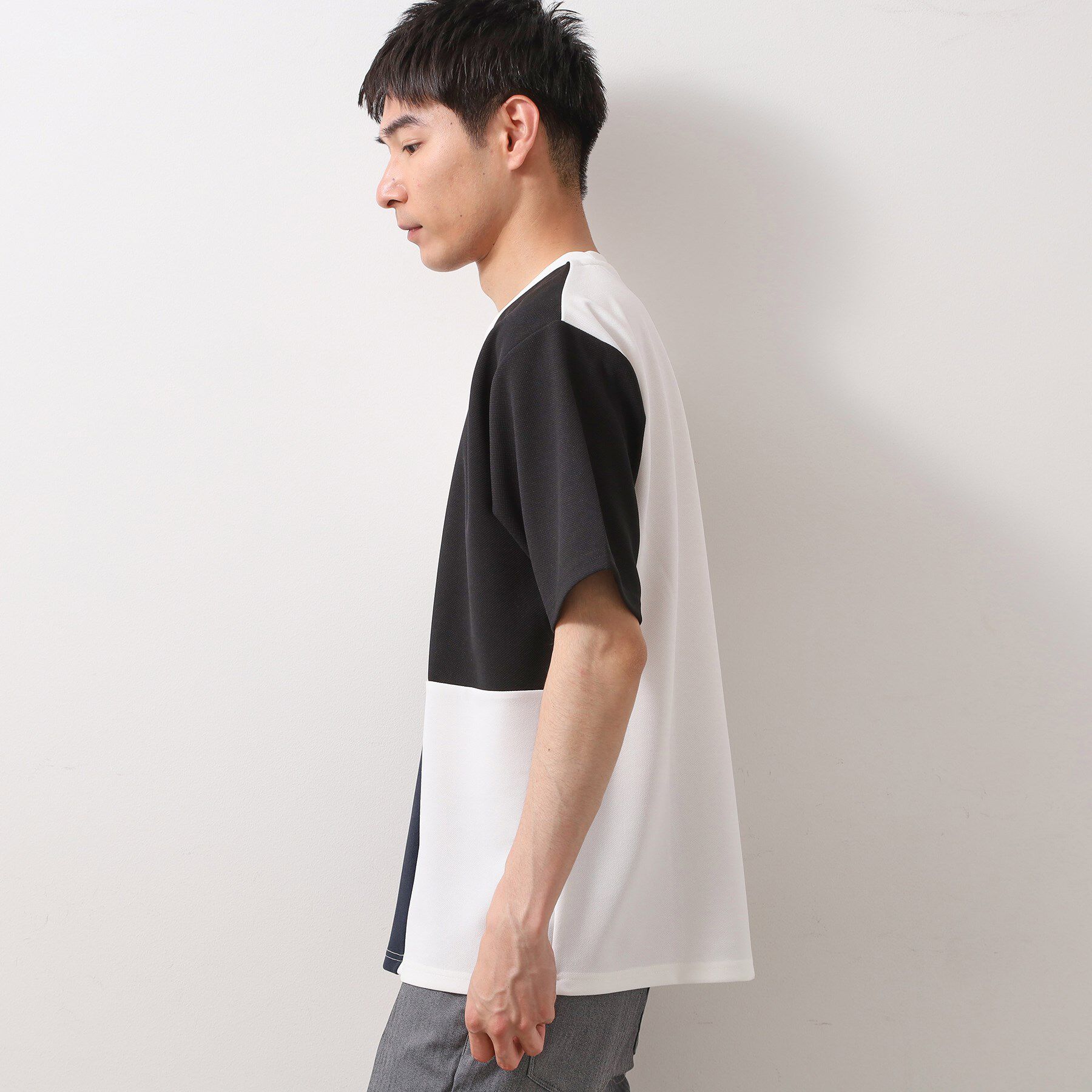 THE SHOP TK「ツイルブロッキング 半袖Tシャツ 洗濯機OK」|Tシャツ・カットソー|