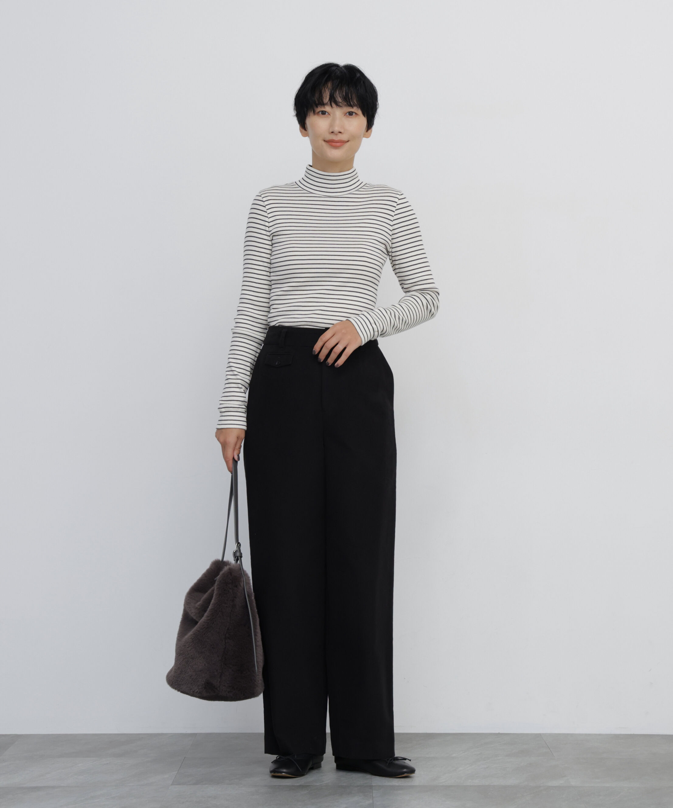  「◆オーガニック丸胴ボーダーカットソー」|Tシャツ・カットソー|