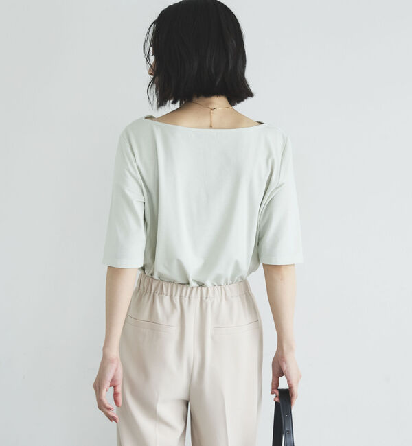 Doux archives「ニュアンスネック５分袖カットソー」|Tシャツ・カットソー|