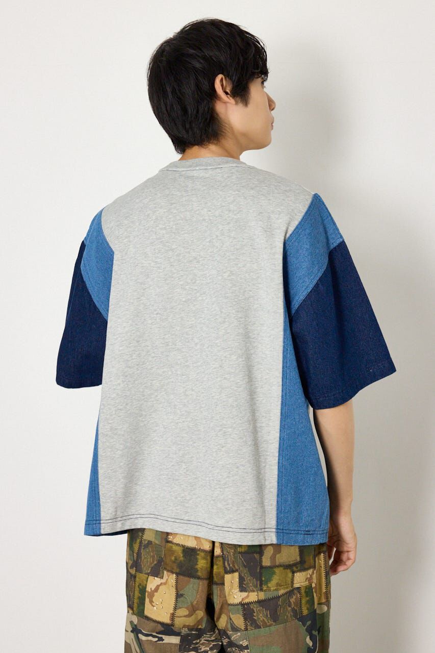 RODEO CROWNS「デニムドッキング半袖スウェット」|Tシャツ・カットソー|