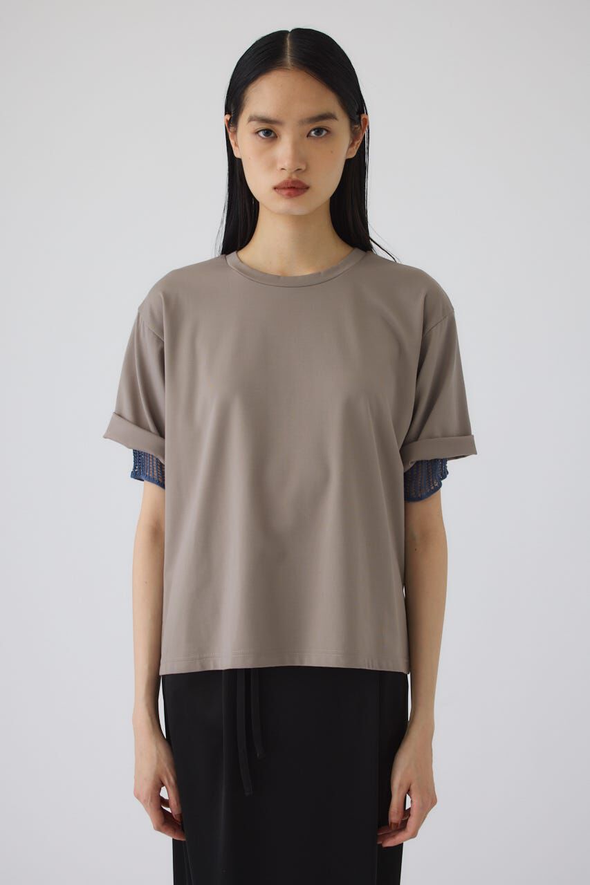 RIM.ARK 「Mesh layered sleeve tee」|Tシャツ・カットソー|