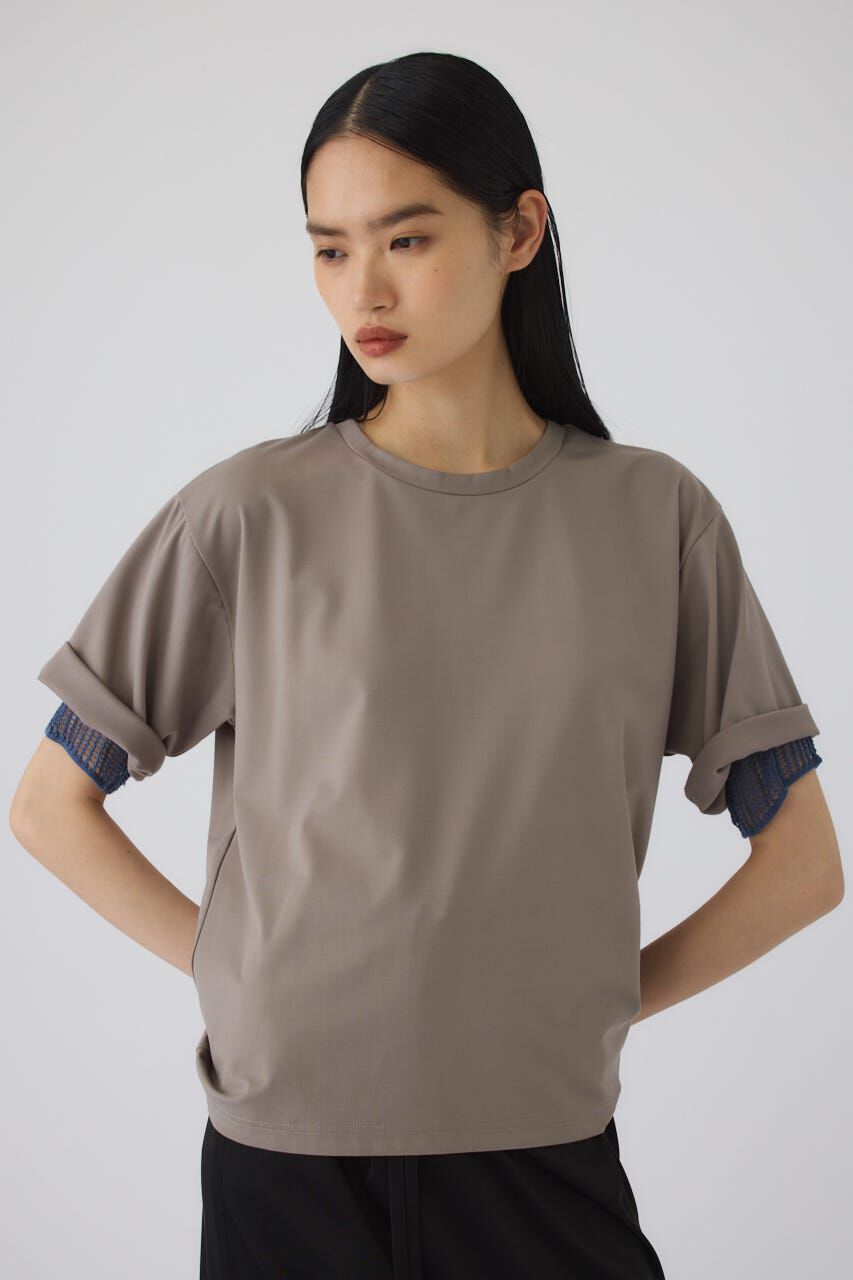 RIM.ARK 「Mesh layered sleeve tee」|Tシャツ・カットソー|