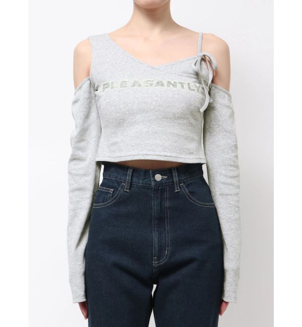 EMODA「レイヤードロゴロングスリーブTシャツ」|Tシャツ・カットソー|グレー