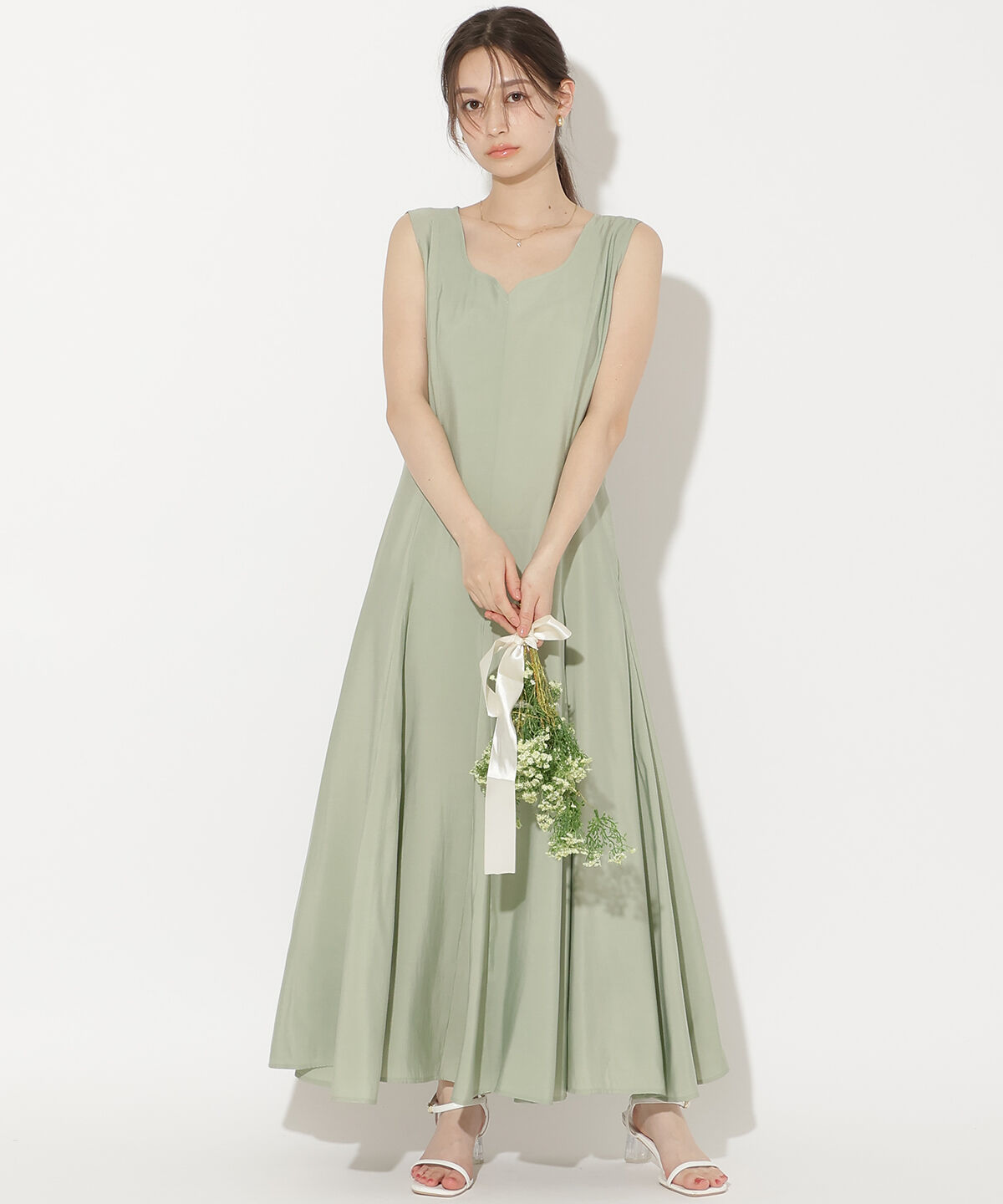 WILLSELECTION「バックリボンノースリーブAラインワンピース」|ワンピース|