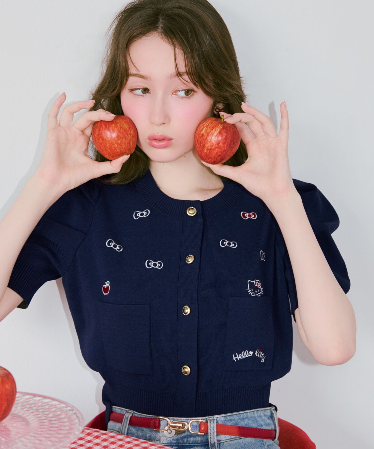 WILLSELECTION「WILLSELECTION&times;HELLO KITTY 刺繍ニットカーディガン」|カーディガン|