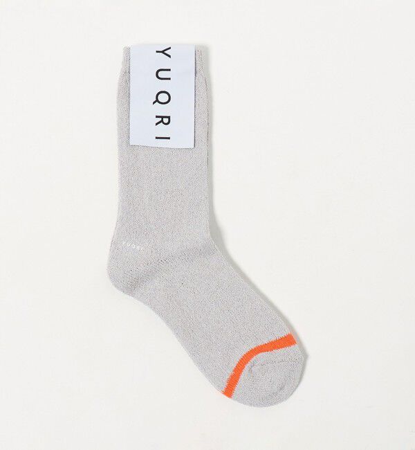 UNITED ARROWS「＜YUQRI＞バイカラーライン ソックス」|ソックス|LT.GRAY