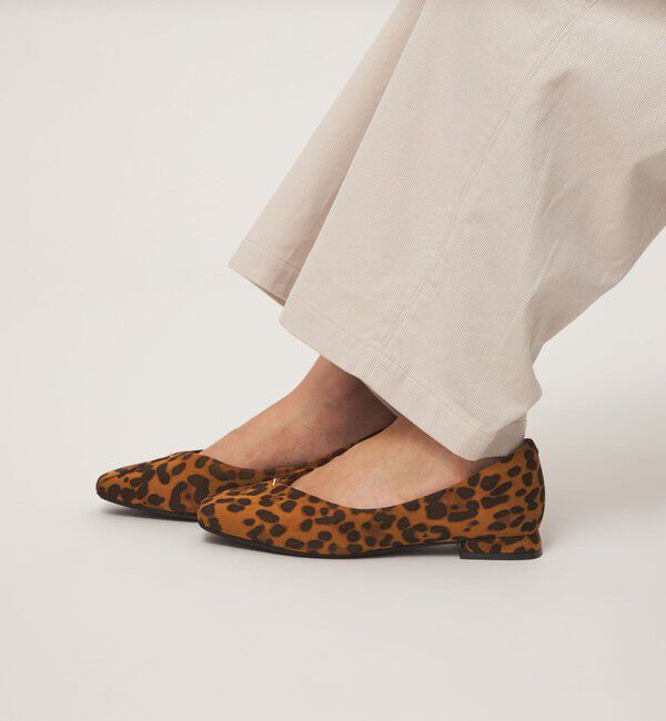 UNITED ARROWS green label relaxing「クッショニーシューズ スクエアトゥ メタルチップ / フラットシューズ」|パンプス|