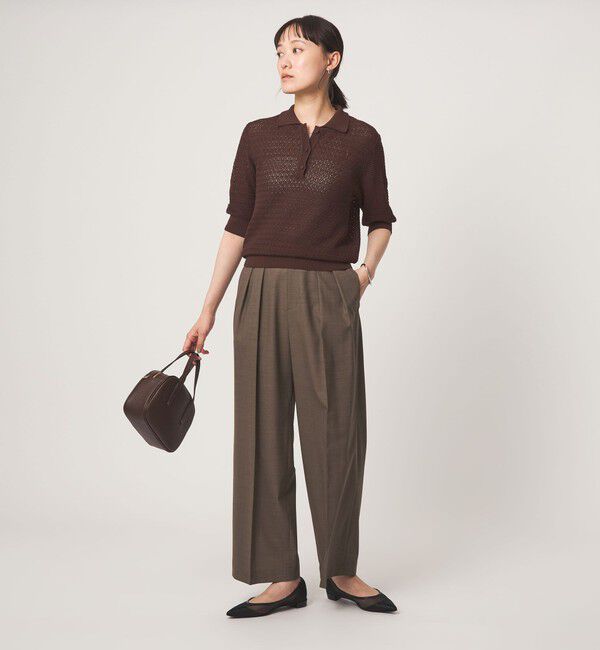 UNITED ARROWS green label relaxing「エリツキ ショートスリーブ ニット」|ニット・セーター|