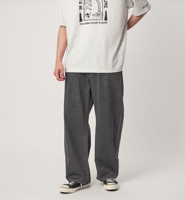 UNITED ARROWS green label relaxing「サマー デニム カーブ パンツ」|デニム|BLACK
