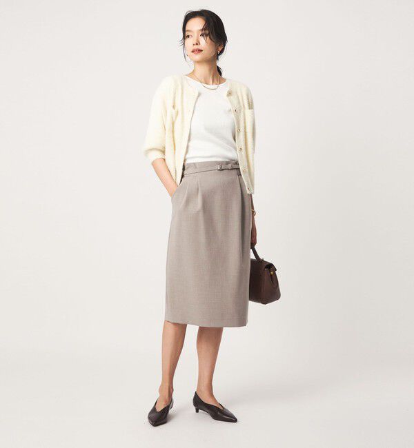 UNITED ARROWS green label relaxing「［size SHORT/TALLあり］ライト ダブルクロス タイトスカート」|タイト|
