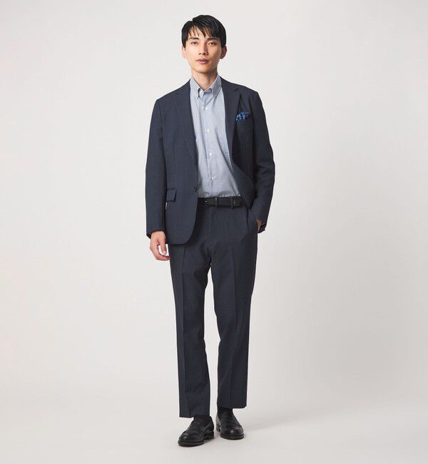 UNITED ARROWS green label relaxing「エブリット コットンオックス ギンガムチェック スナップ ボタンダウン シャツ -イージーアイロン-」|シャツ・ブラウス|