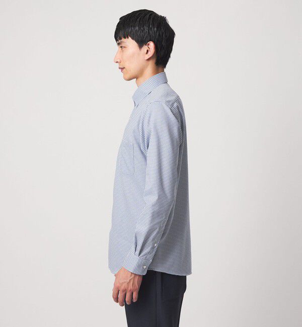 UNITED ARROWS green label relaxing「エブリット コットンオックス ギンガムチェック スナップ ボタンダウン シャツ -イージーアイロン-」|シャツ・ブラウス|