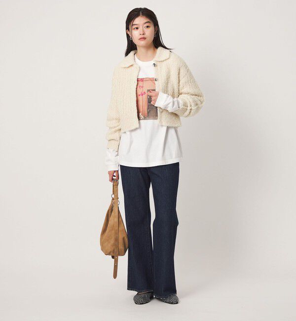 UNITED ARROWS green label relaxing「＜GLR_MINE＞フェザー ニット カーディガン」|カーディガン|