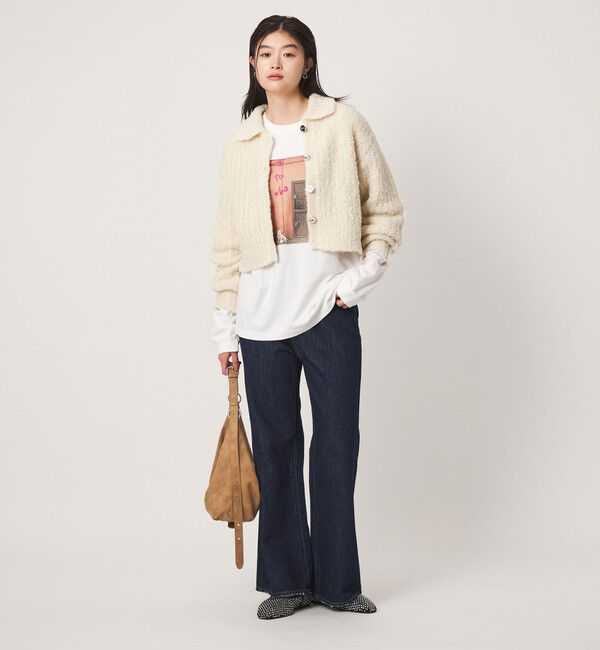 UNITED ARROWS green label relaxing「＜GLR_MINE＞フェザー ニット カーディガン」|カーディガン|
