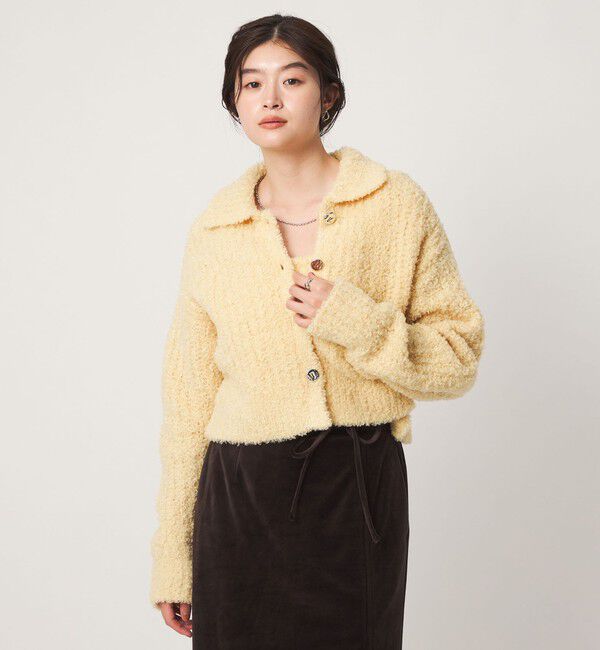 UNITED ARROWS green label relaxing「＜GLR_MINE＞フェザー ニット カーディガン」|カーディガン|