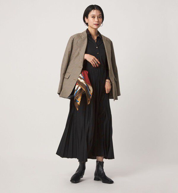 UNITED ARROWS green label relaxing「［size SHORT/TALLあり］ワッシャー プリーツ ロングスリーブ ワンピース」|ワンピース|