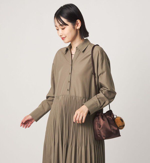 UNITED ARROWS green label relaxing「［size SHORT/TALLあり］ワッシャー プリーツ ロングスリーブ ワンピース」|ワンピース|