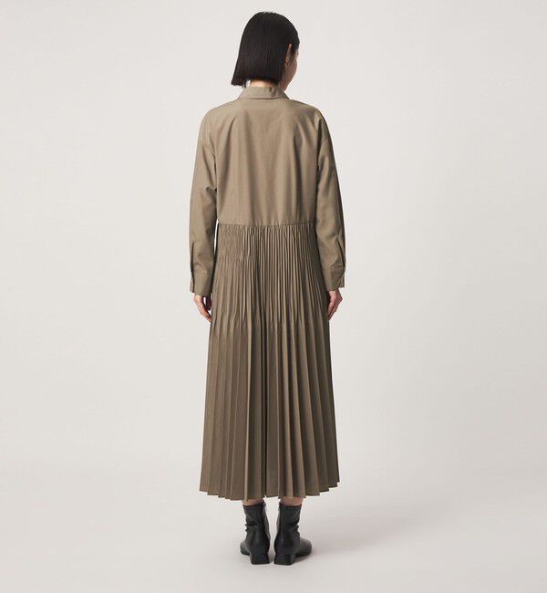 UNITED ARROWS green label relaxing「［size SHORT/TALLあり］ワッシャー プリーツ ロングスリーブ ワンピース」|ワンピース|