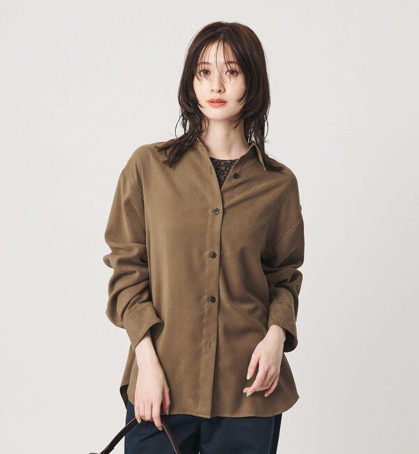 BEAUTY&YOUTH UNITED ARROWS「ポリエステル スエードライク シャツ」|シャツ・ブラウス|