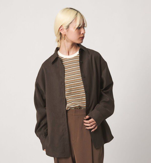 BEAUTY&YOUTH UNITED ARROWS「ポリエステル スエードライク シャツ」|シャツ・ブラウス|
