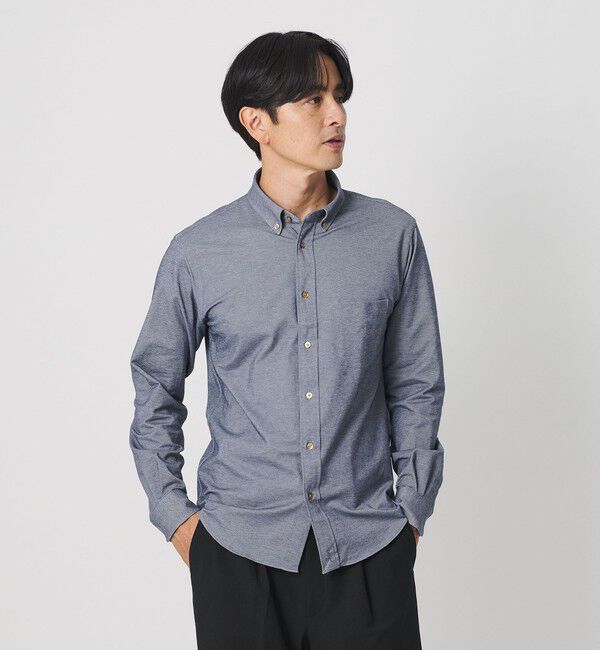 BEAUTY&YOUTH UNITED ARROWS「クイック ストレッチ シャンブレー ボタンダウン シャツ SLIM型 吸水速乾 タテヨコストレッチ」|シャツ・ブラウス|
