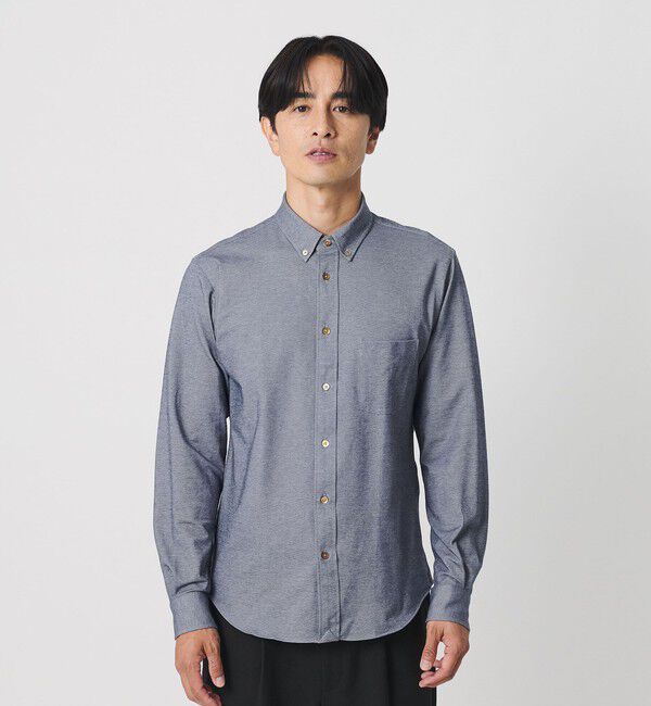 BEAUTY&YOUTH UNITED ARROWS「クイック ストレッチ シャンブレー ボタンダウン シャツ SLIM型 吸水速乾 タテヨコストレッチ」|シャツ・ブラウス|