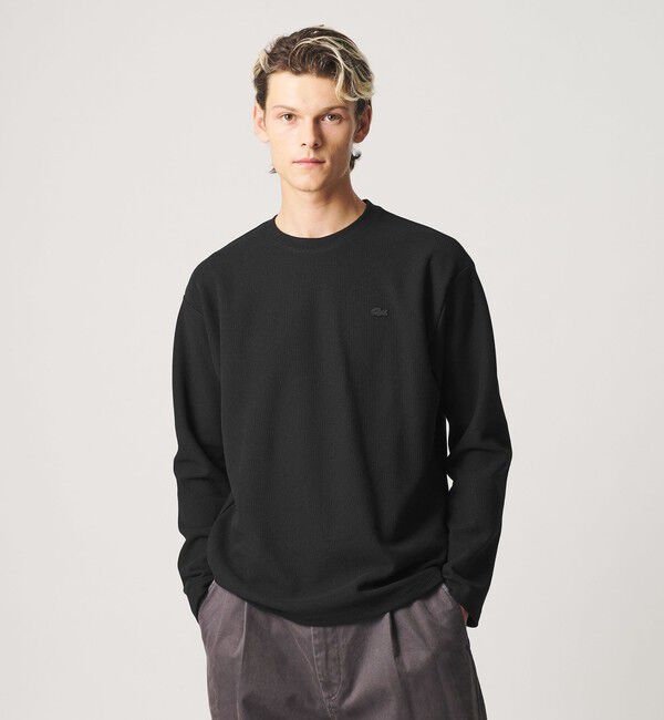BEAUTY&YOUTH UNITED ARROWS「＜LACOSTE for BEAUTY&YOUTH＞ ワントーン ロングスリーブ カットソー」|Tシャツ・カットソー|BLACK