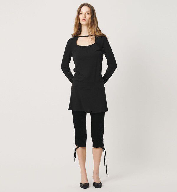 ATTISESSION「＜ATTISESSION＞ハーフミラノリブ ミニ ワンピース 2WAY」|ワンピース|BLACK