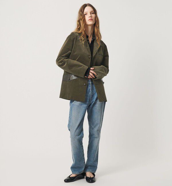 ATTISESSION「＜ATTISESSION＞CORD&times;レザーライク ジャケット」|テーラードジャケット|