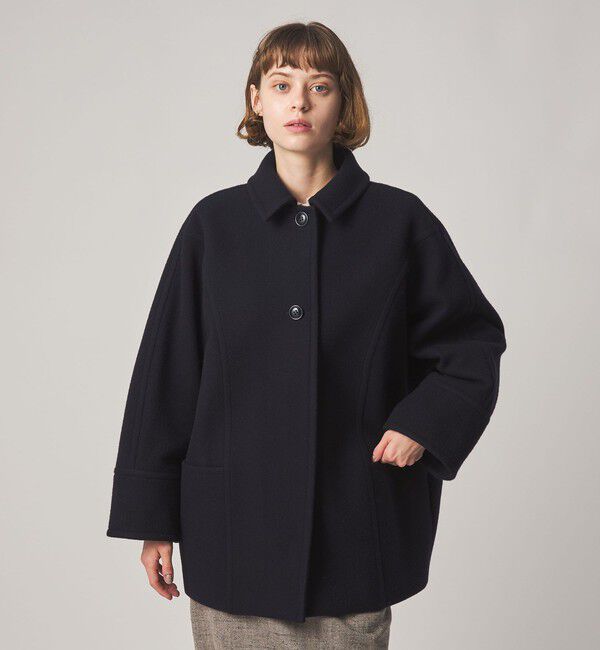 STEVEN ALAN「＜Steven Alan＞ウール ショート コート」|ステンカラーコート|NAVY