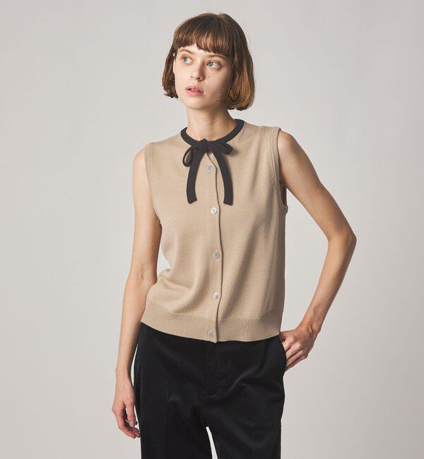 STEVEN ALAN「＜Steven Alan＞ウール タイリボン ノースリーブ ニット」|ニット・セーター|