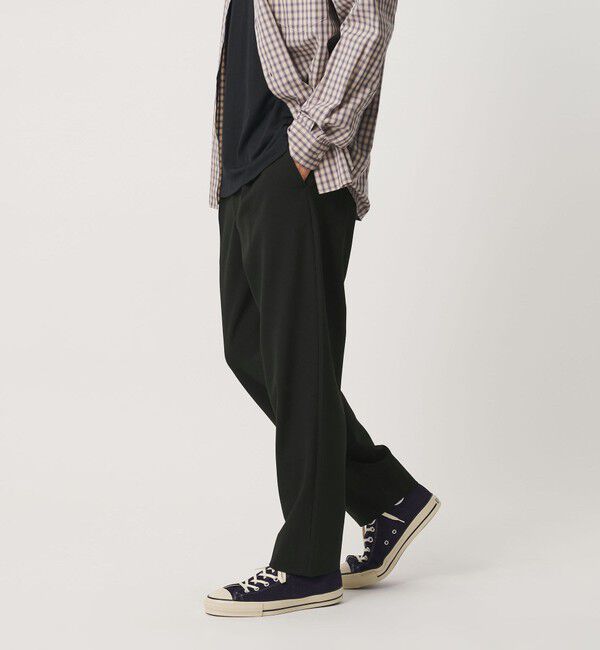 BEAUTY&YOUTH UNITED ARROWS「アルガン トロ 1プリーツ テーパード パンツ NO.7 タテヨコストレッチ」|チノ|