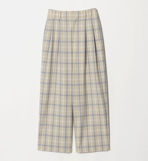 BEAUTY&YOUTH UNITED ARROWS「ポリエステルブレンド チェック ワイドパンツ」|その他|BEIGE