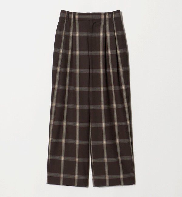 BEAUTY&YOUTH UNITED ARROWS「ポリエステルブレンド チェック ワイドパンツ」|その他|DK.BROWN