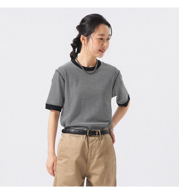 BEAMS SELECTION for WOMEN「【別注】Healthknit / ワッフル ボーダー Tシャツ」|Tシャツ・カットソー|