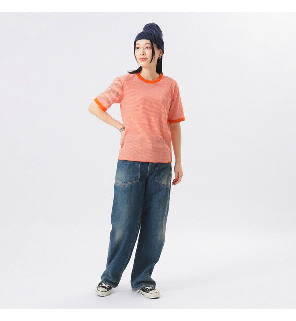 BEAMS SELECTION for WOMEN「【別注】Healthknit / ワッフル ボーダー Tシャツ」|Tシャツ・カットソー|