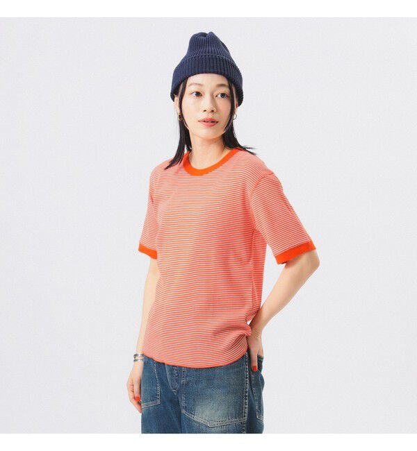 BEAMS SELECTION for WOMEN「【別注】Healthknit / ワッフル ボーダー Tシャツ」|Tシャツ・カットソー|