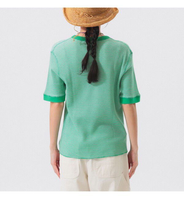 BEAMS SELECTION for WOMEN「【別注】Healthknit / ワッフル ボーダー Tシャツ」|Tシャツ・カットソー|