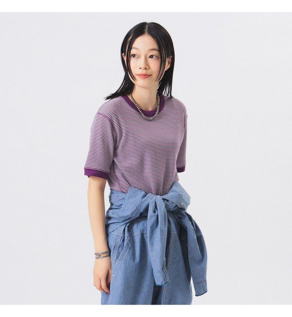 BEAMS SELECTION for WOMEN「【別注】Healthknit / ワッフル ボーダー Tシャツ」|Tシャツ・カットソー|